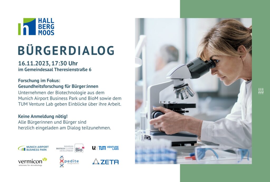 Die Biotech-Bürgerversammlung in Hallbergmoos lädt dazu ein, das neu entstandene Cluster hautnah zu erleben.